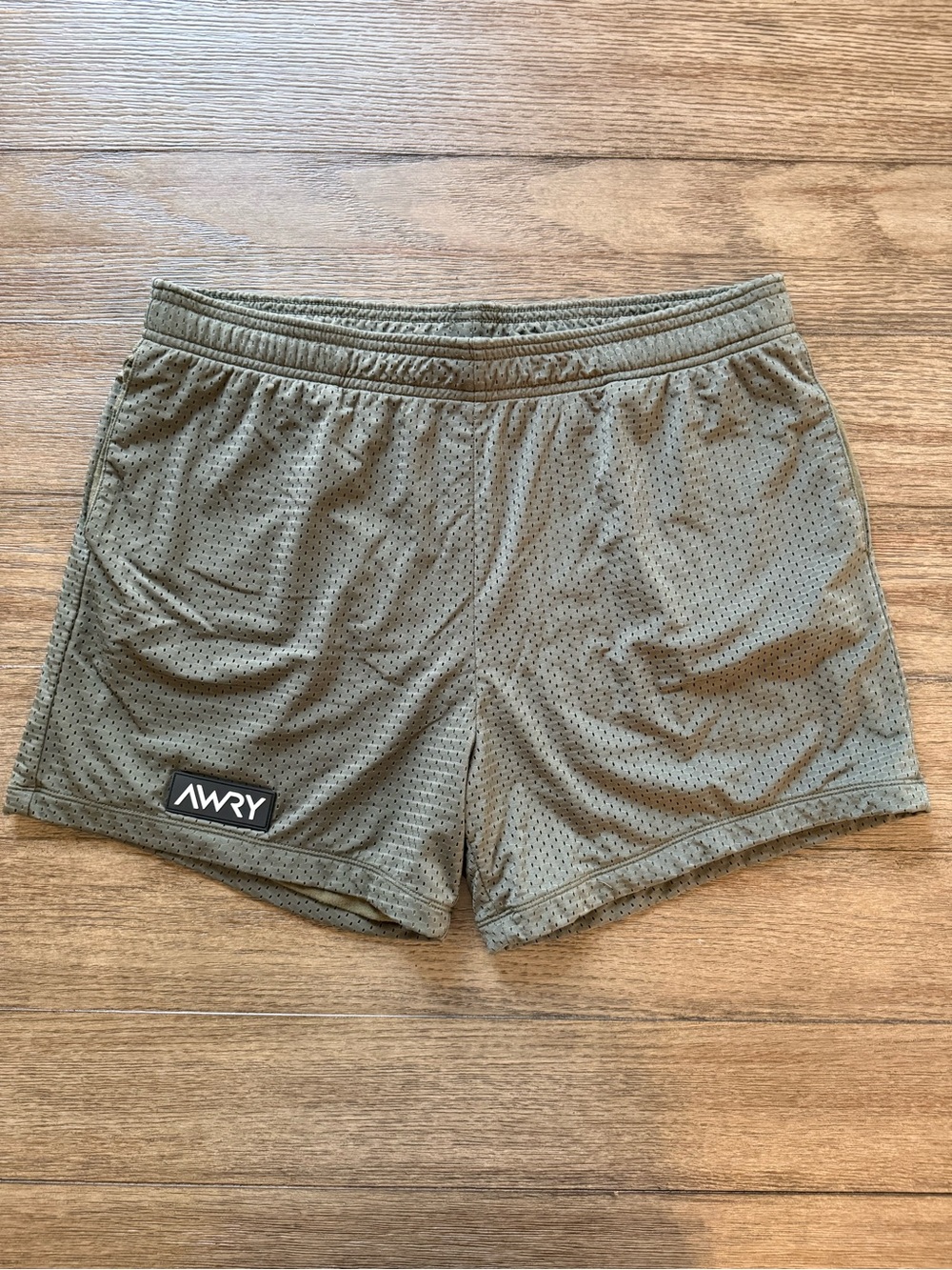 AWRY - Men's Olive Mesh Athletic Shorts